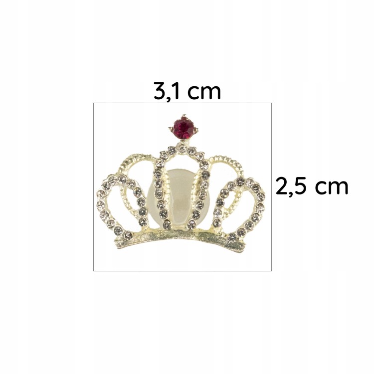 Przypinka do Crocs Korona cyrkonie Wpinka Król