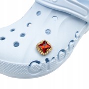 Przypinka do Crocs czerwona Wpinka Cyrkonie