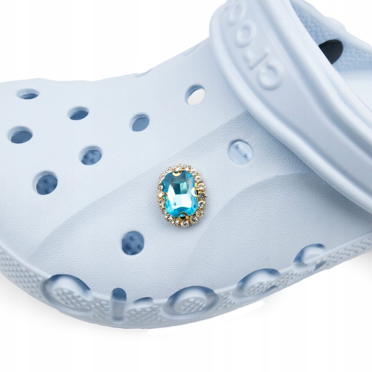 Przypinka do Crocs niebieska Wpinka Cyrkonie