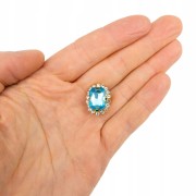 Przypinka do Crocs niebieska Wpinka Cyrkonie