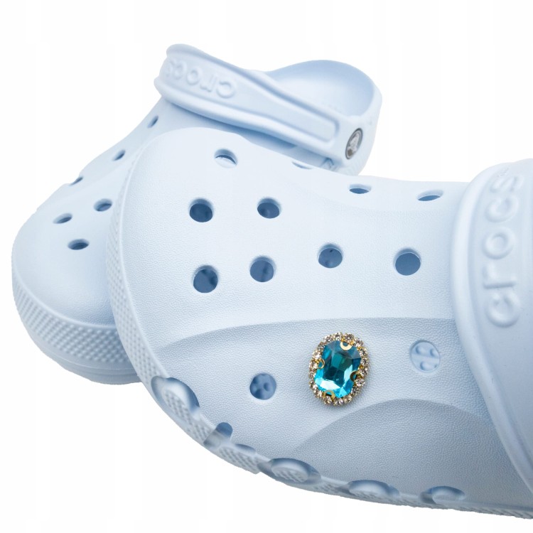 Przypinka do Crocs niebieska Wpinka Cyrkonie