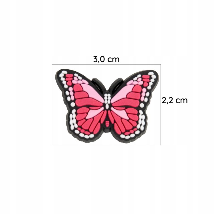 ZESTAW 2 szt Przypinki do Crocs Motylki różowe