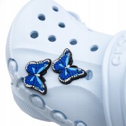 ZESTAW 2 szt Przypinki do Crocs Motylki niebieskie
