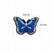 ZESTAW 2 szt Przypinki do Crocs Motylki niebieskie