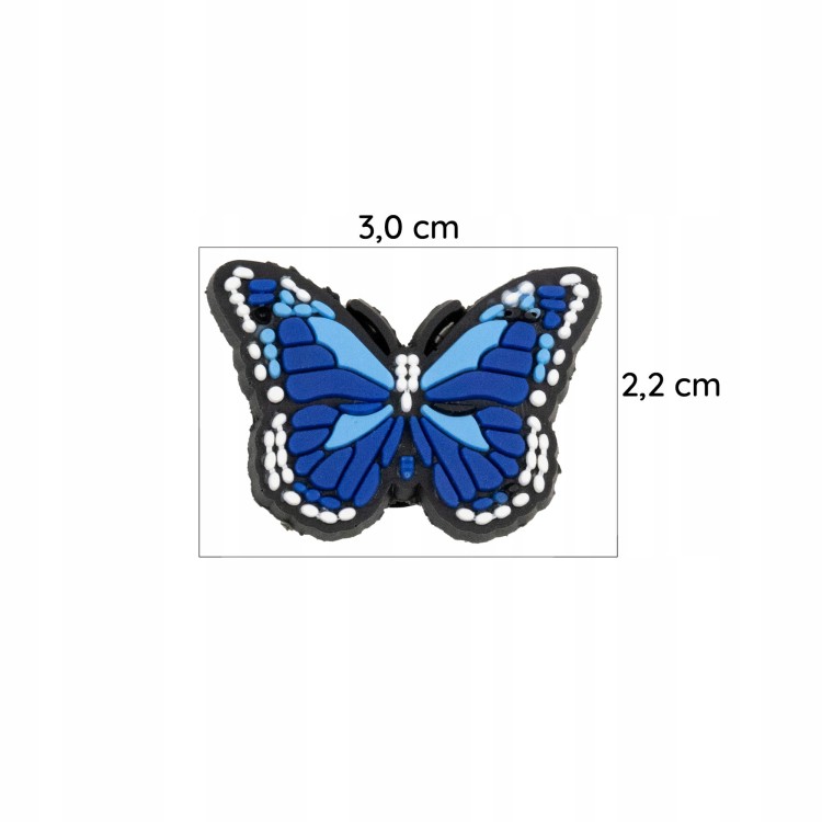 ZESTAW 2 szt Przypinki do Crocs Motylki niebieskie