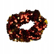 GUMKA do włosów Czerwona z cekinami Scrunchie