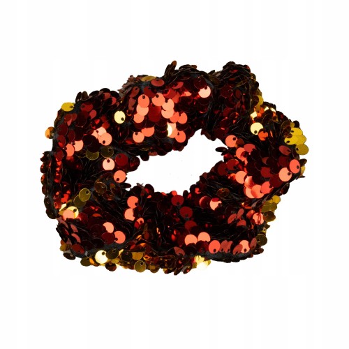 GUMKA do włosów Czerwona z cekinami Scrunchie