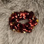GUMKA do włosów Czerwona z cekinami Scrunchie