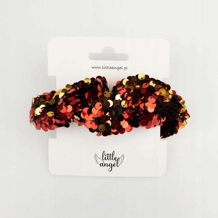 GUMKA do włosów Czerwona z cekinami Scrunchie