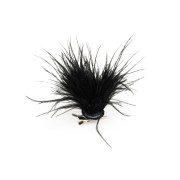 Broszka czarne Pióra strusie Zapinka do kapelusza