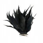 Broszka czarne Pióra gęsie Zapinka do kapelusza