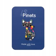 PINETS Broszka Czarny Kot Pstrokaty Kotek Prezent