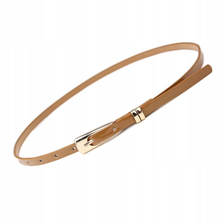 Pasek do spodni sukienki wąski jasny brązowy