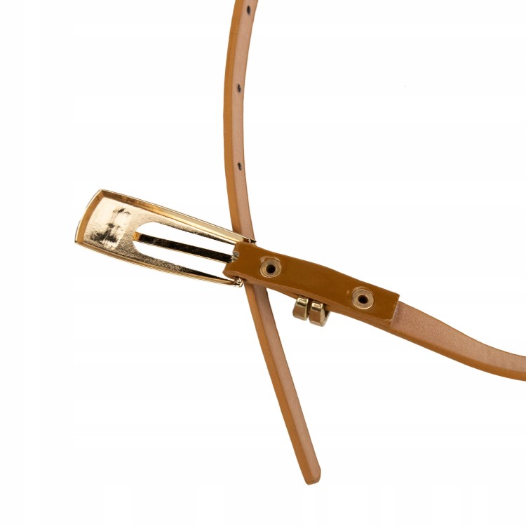 Pasek do spodni sukienki wąski jasny brązowy