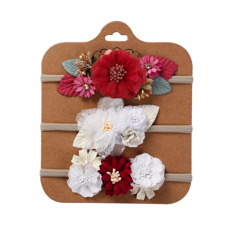 OPASKA Bezuciskowa zestaw 3 szt. kwiatki dziecięca