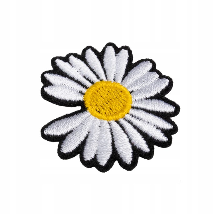 NAPRASOWANKA haftowana mała Stokrotka Termo łatka