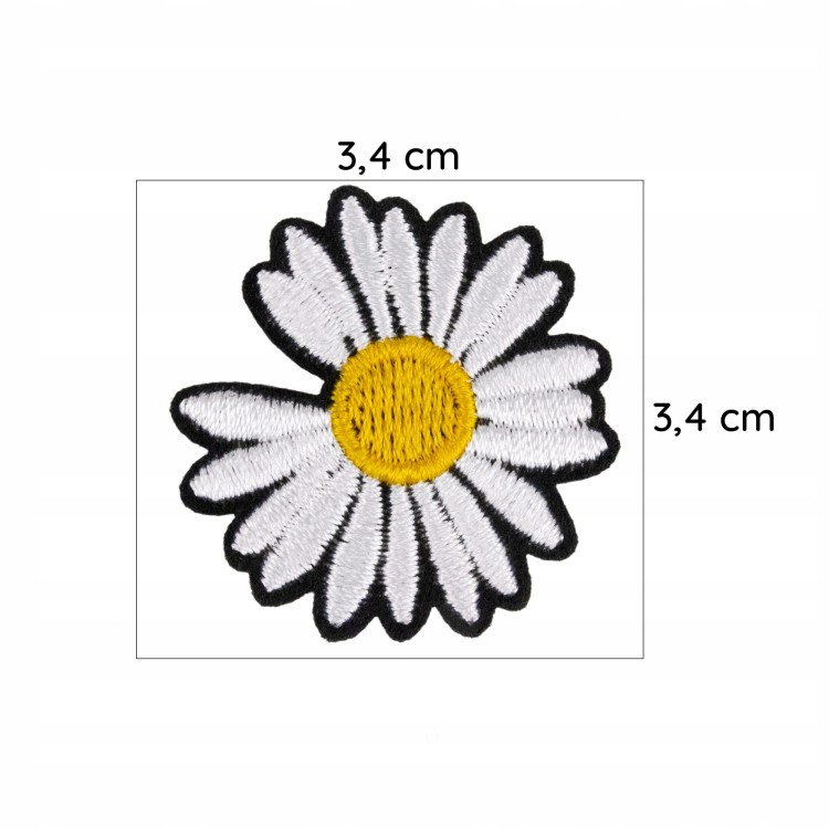 NAPRASOWANKA haftowana mała Stokrotka Termo łatka