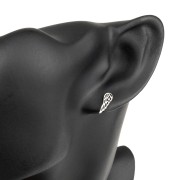 Zestaw Naszyjnik srebrne Kolczyki skrzydło Anioła