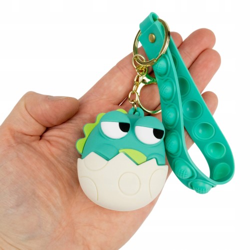 Breloczek do kluczy plecaka zielony Dinozaur jajko