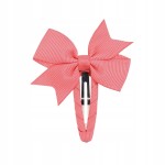 Kokarda spinka do włosów dziewczęca róż łososiowa