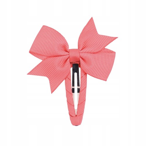 Kokarda spinka do włosów dziewczęca róż łososiowa