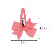Kokarda spinka do włosów dziewczęca róż łososiowa
