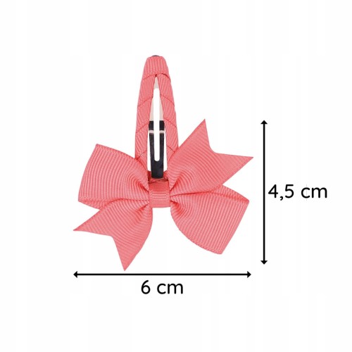 Kokarda spinka do włosów dziewczęca róż łososiowa