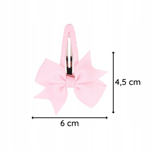 Kokarda spinka do włosów dziewczęca różowa