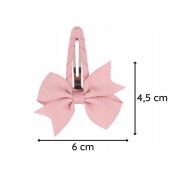 Kokarda spinka do włosów dziewczęca pudrowa różowa