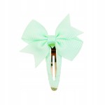 Kokarda spinka do włosów dziewczęca jasny zielony
