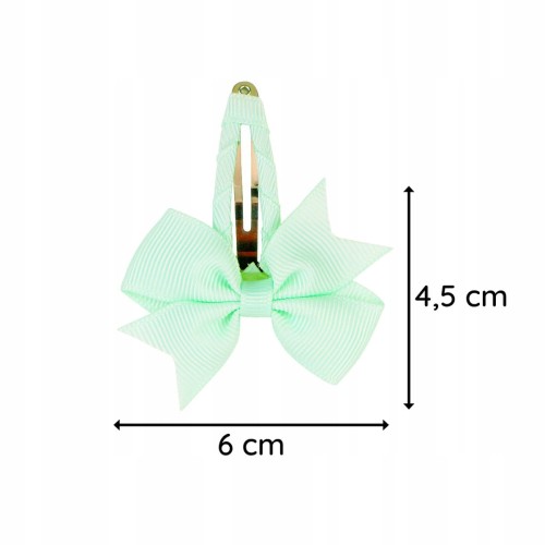 Kokarda spinka do włosów dziewczęca jasny zielony