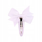 Kokarda spinka do włosów biała dziewczęca