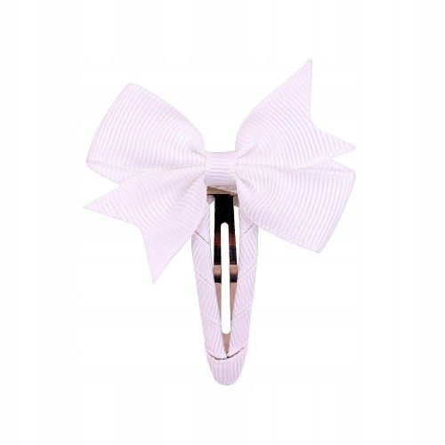 Kokarda spinka do włosów biała dziewczęca