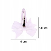 Kokarda spinka do włosów biała dziewczęca