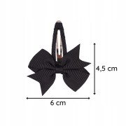 Kokarda spinka do włosów czarna dziewczęca