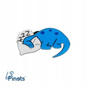 PINETS przypinka śpiący niebieski Dinozaur słodki