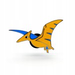 PINETS przypinka Dinozaur Pterozaur pomarańczowy