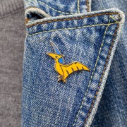 PINETS przypinka Dinozaur Pterozaur pomarańczowy