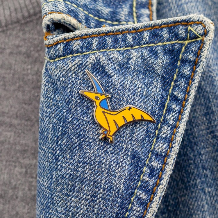 PINETS przypinka Dinozaur Pterozaur pomarańczowy