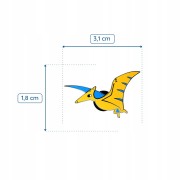 PINETS przypinka Dinozaur Pterozaur pomarańczowy