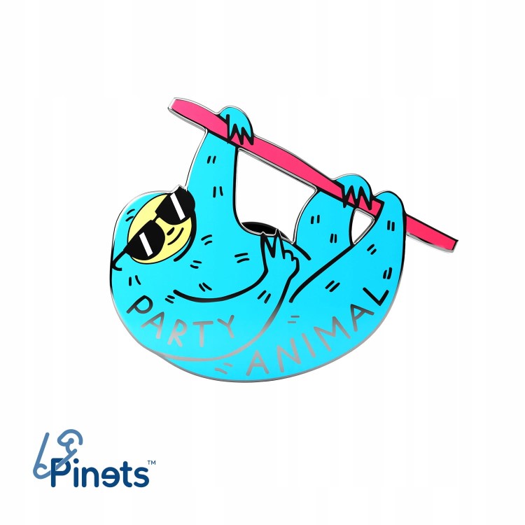 PINETS przypinka Leniwiec Party Animal Impreza Hit