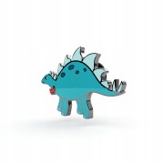 PINETS przypinka Dinozaur z kokardką turkusowy