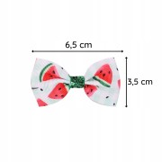 Kokarda Spinka do włosów biała Arbuz dziewczęca