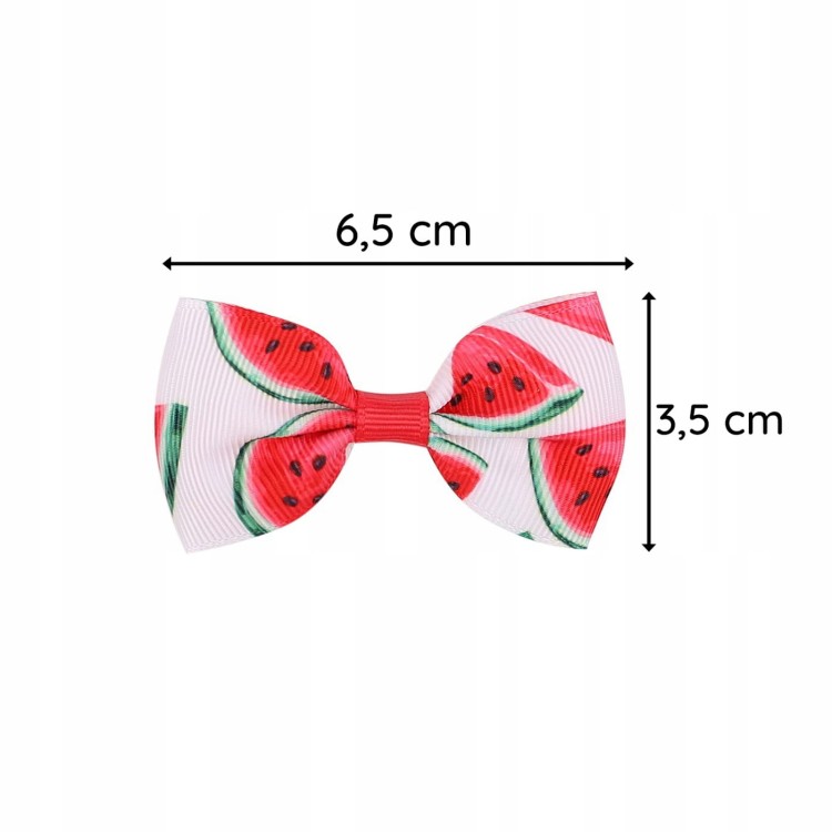 Kokarda Spinka do włosów Arbuz biała dziewczęca