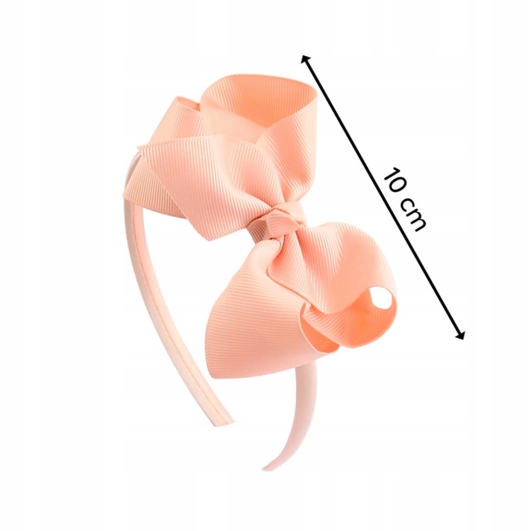 Opaska do włosów dla dziewczynki Pomarańcz Kokarda