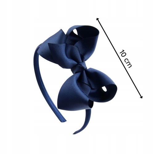 Opaska do włosów dla dziewczynki Granatowa Kokarda