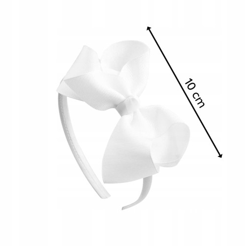 Opaska do włosów dla dziewczynki Biała Kokarda