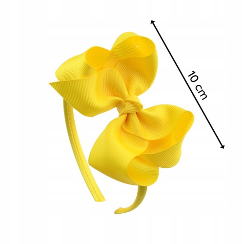 Opaska do włosów dla dziewczynki Żółta Kokarda