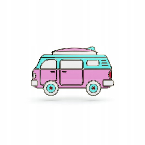 PINETS przypinka różowy Camper Wakacje Podróż