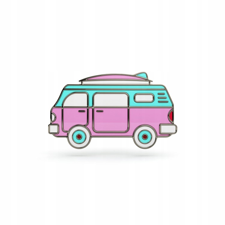 PINETS przypinka różowy Camper Wakacje Podróż